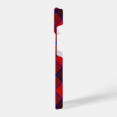 Leslie tartan red blue paars plaid iPhone hoesje (Linkerkant)