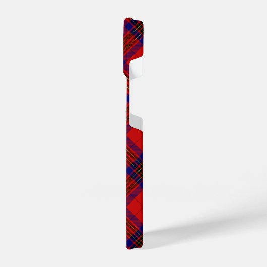 Leslie tartan red blue paars plaid iPhone hoesje (Linkerkant)