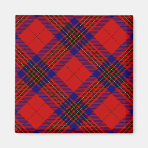 Leslie tartan red blue paars plaid magneet