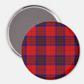 Leslie tartan red blue paars plaid magneet (Voorkant / Achterkant)