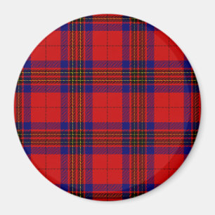 Leslie tartan red blue paars plaid magneet