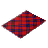 Leslie tartan red blue paars plaid notitieboek (Linkerzijde)