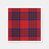 Leslie tartan red blue paars plaid servetten (Voorkant)