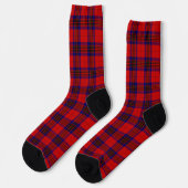 Leslie tartan red blue paars plaid sokken (Links)