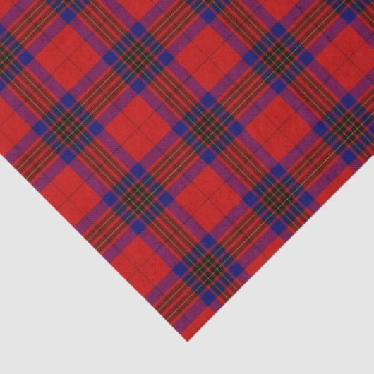 Leslie tartan red blue paars plaid tissuepapier (Detail)
