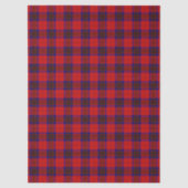 Leslie tartan red blue paars plaid tissuepapier (Voorkant)