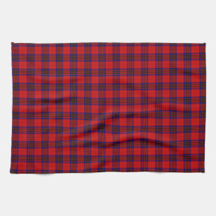 Leslie tartan rood blauw paars geruit theedoek