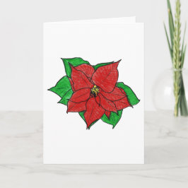 Leslie's Double-Secret Poinsettia IV Feestdagen Kaart