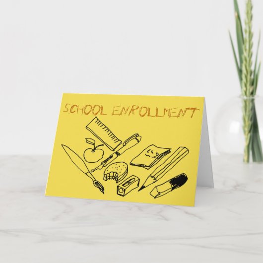 Lesmateriaal op inschrijvingsuitnodiging voor scho (Voorkant)