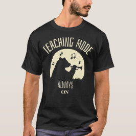Lesmodus altijd aan klasleraar t-shirt
