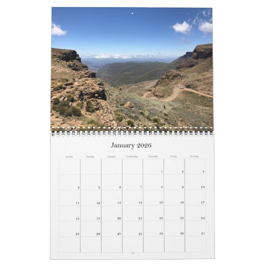 Lesotho 2026 kalender (Jan 2026)