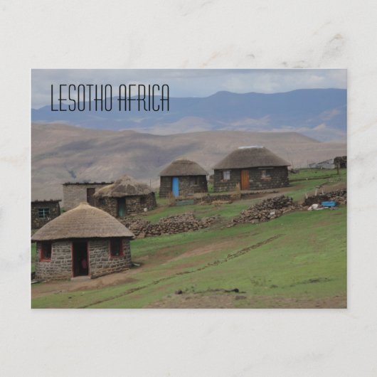 Lesotho Africa Briefkaart (Voorkant)