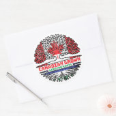 Lesotho Canadian Canada Tree Roots Flag Ronde Sticker (Envelop)