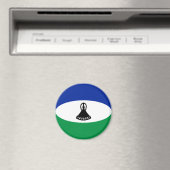 Lesotho Fisheye Flag Magnet (Insitu (Vaatwasser))
