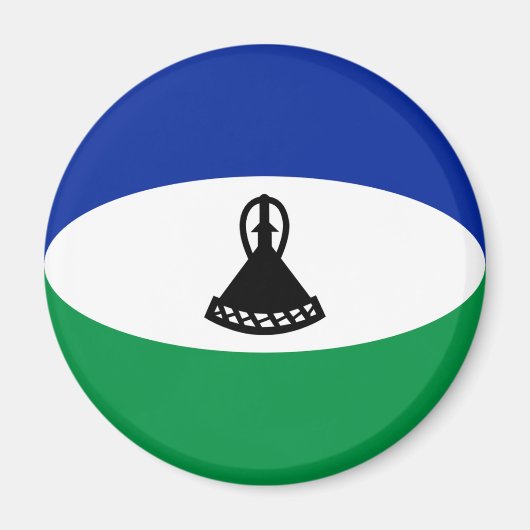 Lesotho Fisheye Flag Magnet (Voorkant)