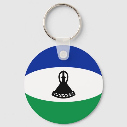 Lesotho Fisheye Flag Sleutelhanger (Voorkant)