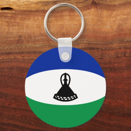 Lesotho Fisheye Flag Sleutelhanger (Voorkant)