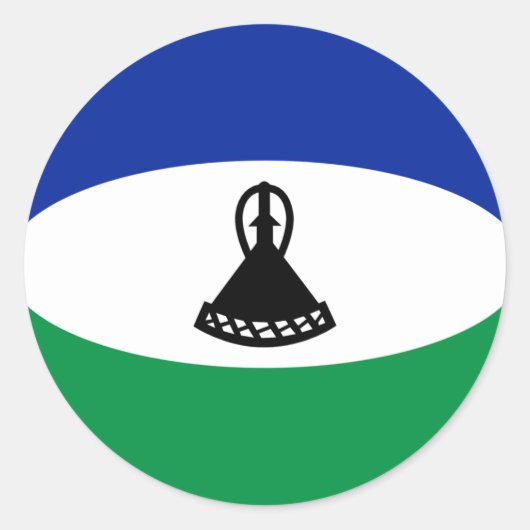 Lesotho Fisheye Vlag Sticker (Voorkant)