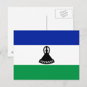 Lesotho Flag Briefkaart (Voorkant / Achterkant)