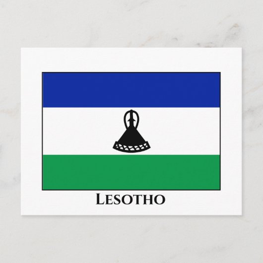Lesotho Flag Briefkaart (Voorkant)
