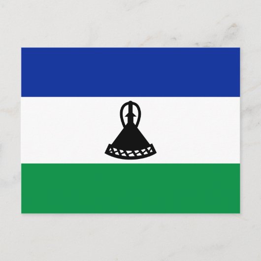 Lesotho Flag Briefkaart (Voorkant)