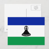 Lesotho Flag Briefkaart (Voorkant / Achterkant)