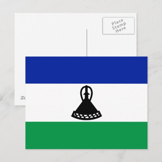 Lesotho Flag Briefkaart (Voorkant / Achterkant)