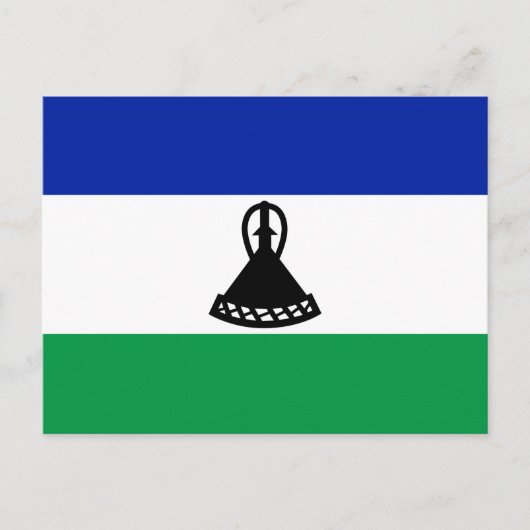 Lesotho Flag Briefkaart (Voorkant)