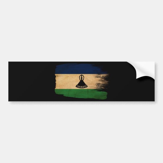 Lesotho Flag Bumpersticker (Voorkant)