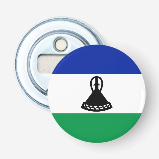 Lesotho Flag Button Flesopener (Voorkant)