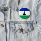Lesotho Flag Charming Patriotic Ronde Button 5,7 Cm (In situ)