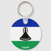 Lesotho Flag Charming Patriotic Sleutelhanger (Voorkant)