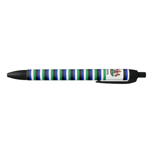 Lesotho Flag Cute Patriotic Zwarte Inkt Pen (Bodem)