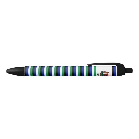 Lesotho Flag Cute Patriotic Zwarte Inkt Pen (Bovenkant)