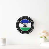 Lesotho Flag Elegant Ronde Klok (Huis)