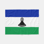 Lesotho Flag Fleece Deken (Voorkant (Horizontaal))