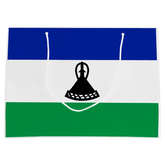 Lesotho Flag Groot Cadeauzakje (Voorkant)