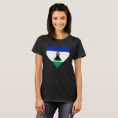 Lesotho Flag Heart Lesotho  Love Lesotho T-shirt (Voorkant volledig)