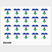 Lesotho Flag Heart Sticker (Vel)