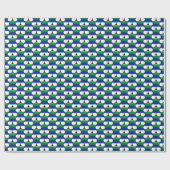 Lesotho Flag Honeycomb Wrapping Paper Cadeaupapier (Vlak)