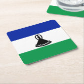 Lesotho Flag Kartonnen Onderzetters (Schuin)