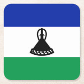 Lesotho Flag Kartonnen Onderzetters (Voorkant)