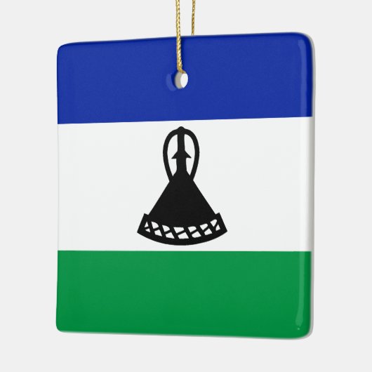 Lesotho Flag Keramisch Ornament (Links)