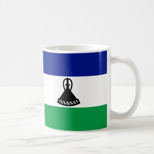 Lesotho Flag Keramische Mok (Rechts)