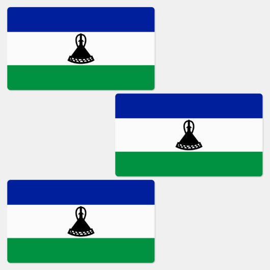 Lesotho Flag Labels (Groep)
