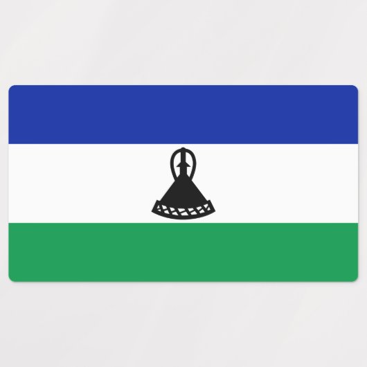 Lesotho Flag Labels (Design 1)