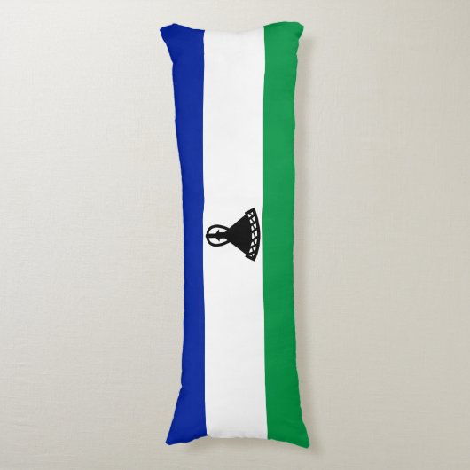 Lesotho Flag Lichaamskussen (Voorkant Verticaal)