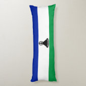 Lesotho Flag Lichaamskussen (Achterkant (Verticaal))