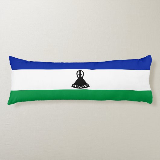 Lesotho Flag Lichaamskussen (Voorkant)