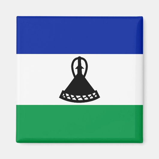 Lesotho Flag Magneet (Voorkant)